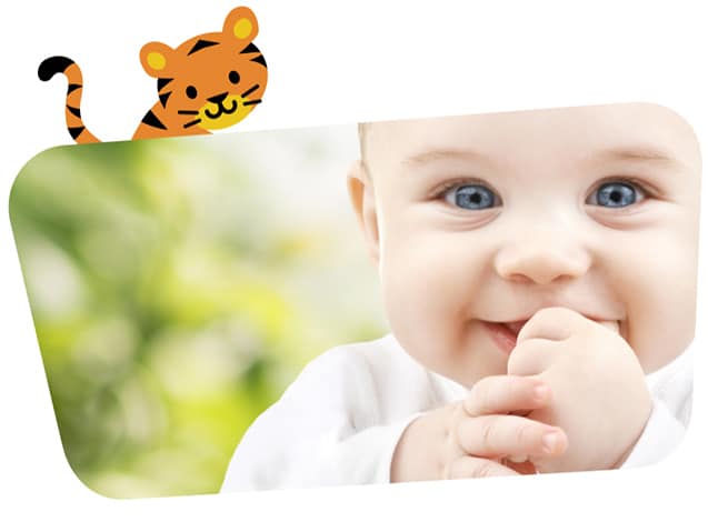 cute baby at Little Tigers Children's nursery ealing